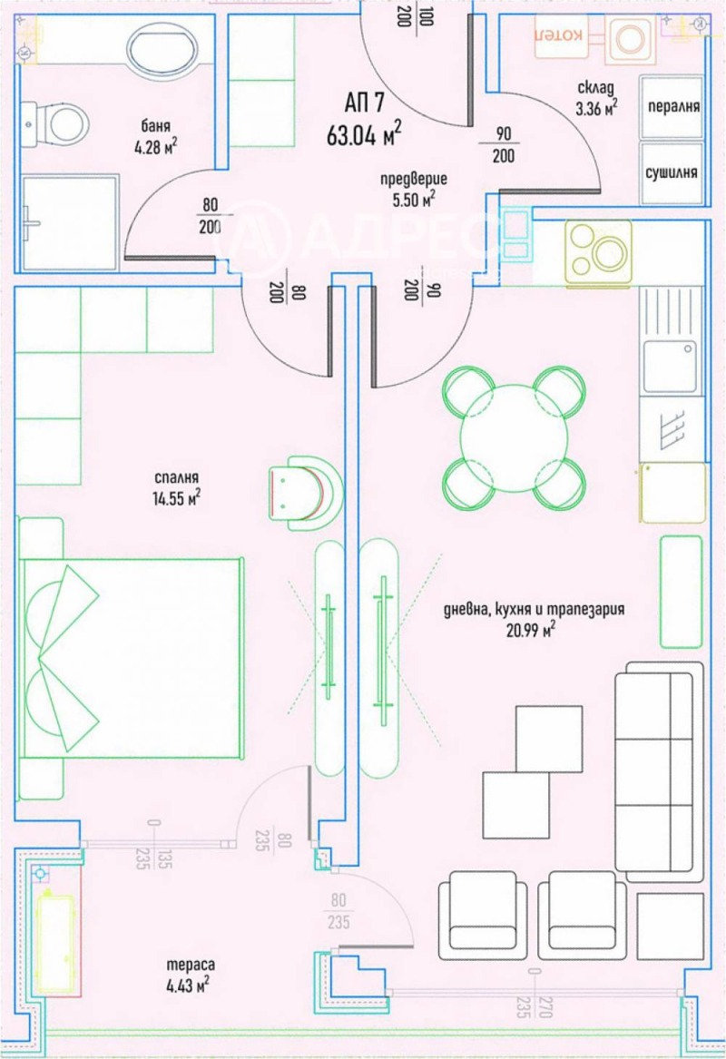 Продава 2-СТАЕН, гр. София, Малинова долина, снимка 3 - Aпартаменти - 46950366