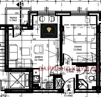 À venda  1 quarto Plovdiv , Ostromila , 60 m² | 53944165 - imagem [2]