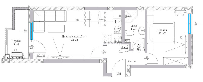 À venda  1 quarto Plovdiv , Hristo Smirnenski , 65 m² | 28566801 - imagem [2]