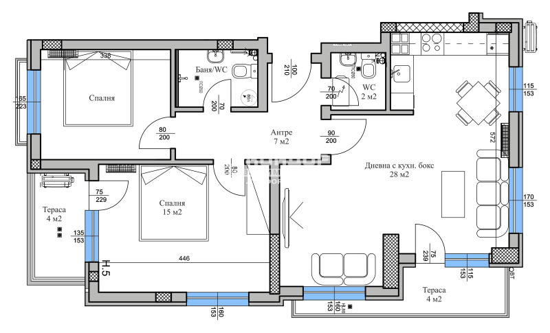 Продается  2 спальни Пловдив , Кършияка , 109 кв.м | 93792549 - изображение [3]