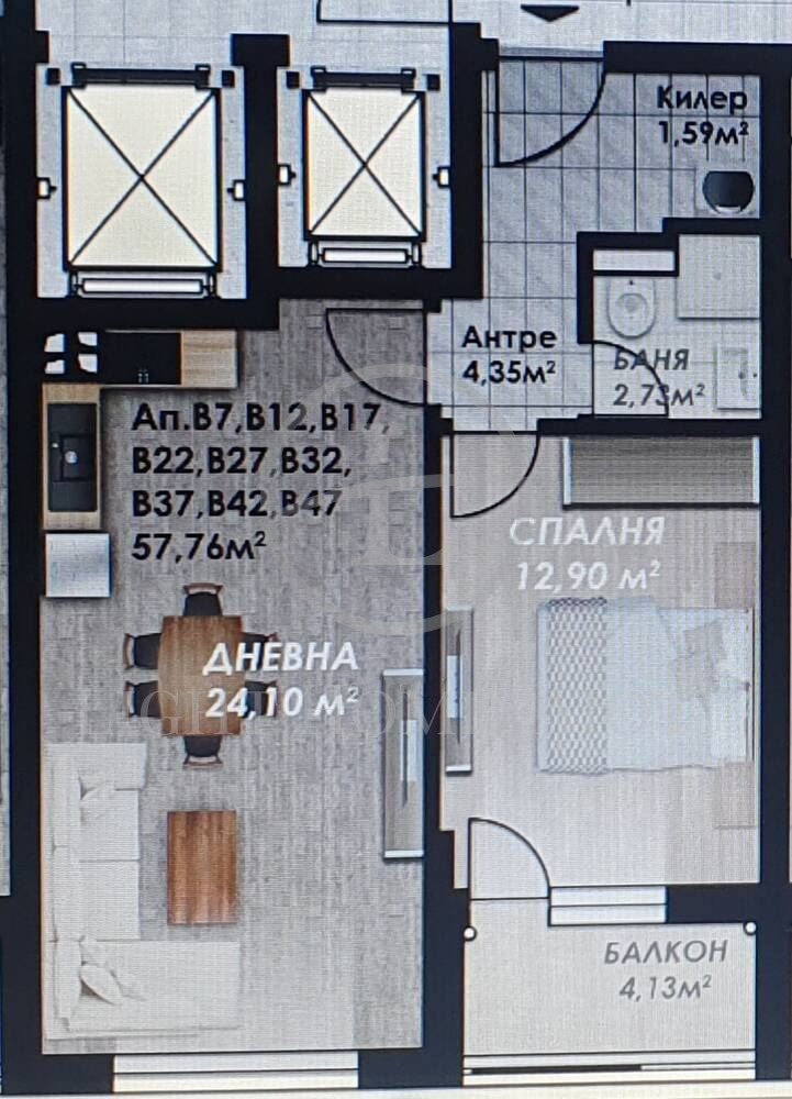 À vendre  1 chambre Plovdiv , Gagarin , 66 m² | 48728511