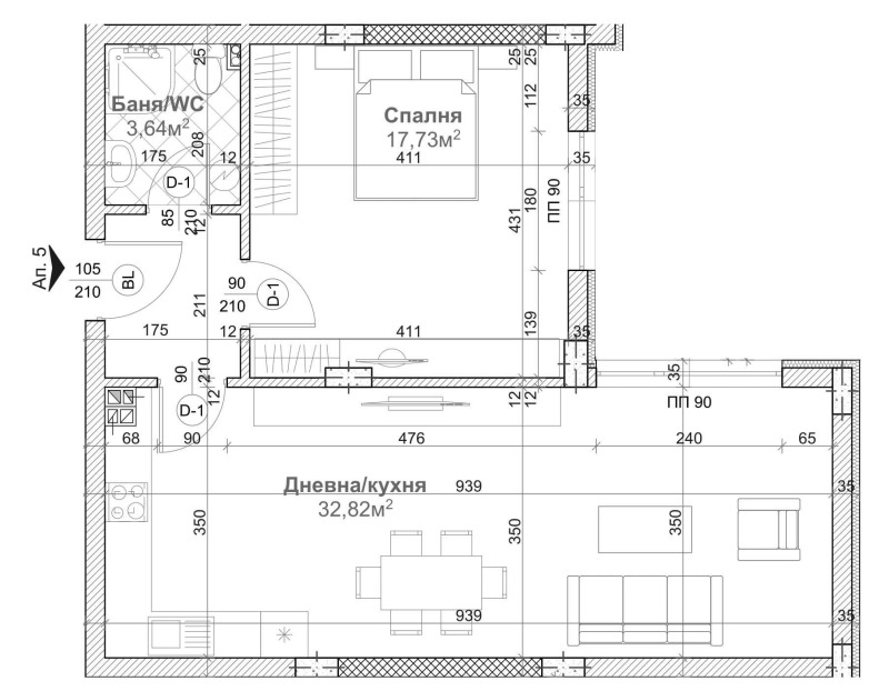 Продава  2-стаен град Варна , Левски 1 , 80 кв.м | 86995828 - изображение [2]