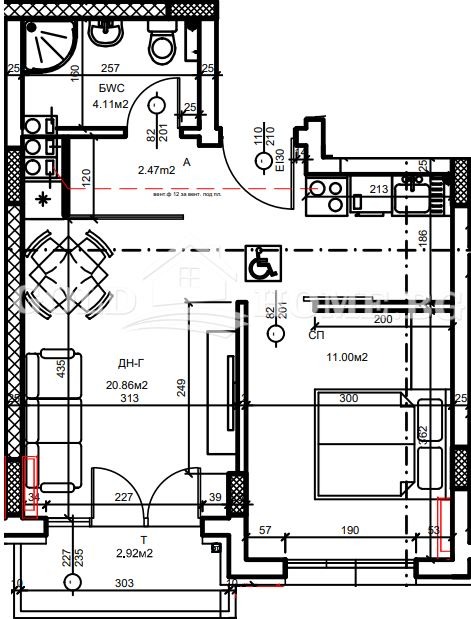 Till salu  1 sovrum Plovdiv , Hristo Smirnenski , 60 kvm | 70397169 - bild [2]