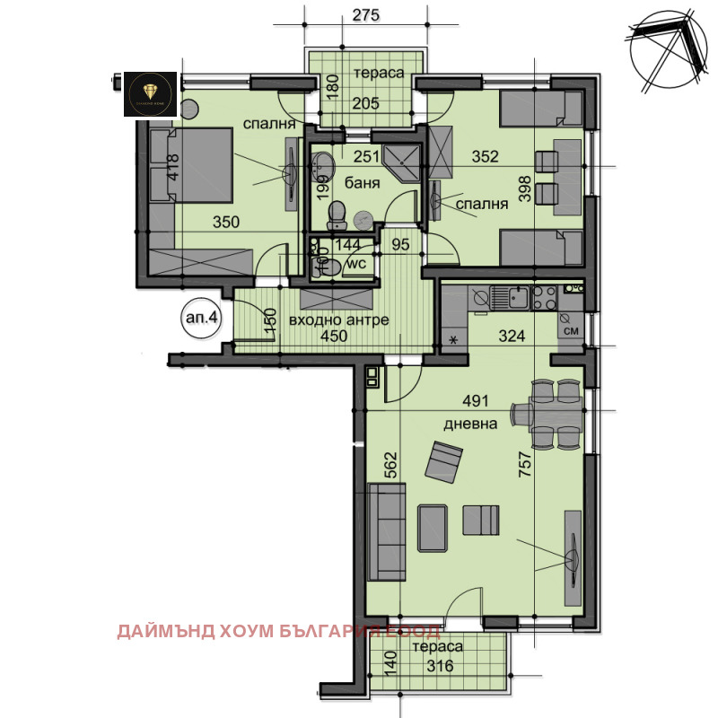 Myytävänä  2 makuuhuonetta Plovdiv , Ostromila , 145 neliömetriä | 92917114 - kuva [13]