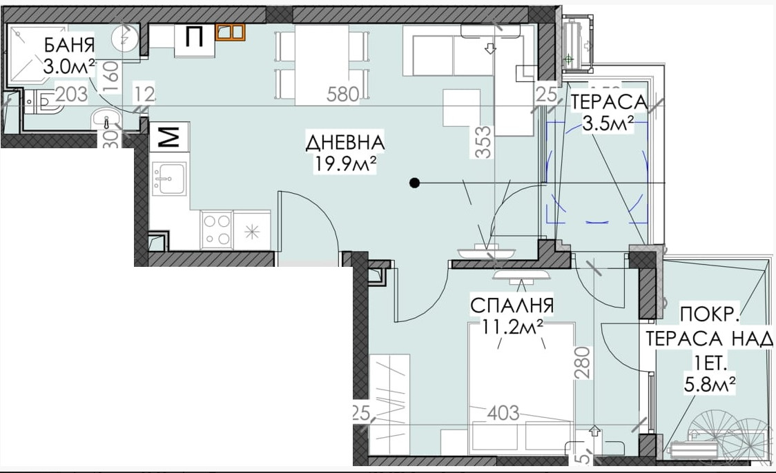 Продава 2-СТАЕН, гр. Бургас, Сарафово, снимка 2 - Апартаменти - 51144906