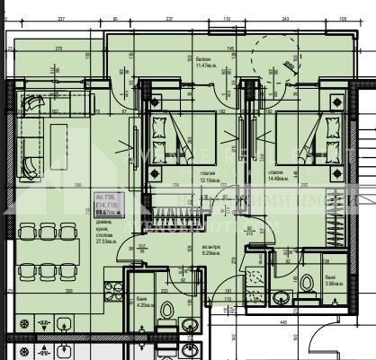 In vendita  2 camere da letto Plovdiv , Hristo Smirnenski , 106 mq | 67989508 - Immagine [2]