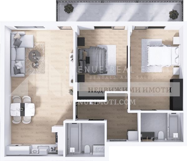 In vendita  2 camere da letto Plovdiv , Hristo Smirnenski , 106 mq | 67989508 - Immagine [3]