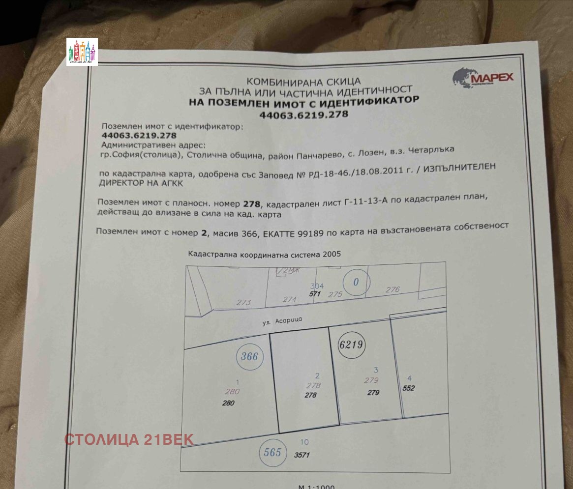 Продава ПАРЦЕЛ, гр. София, с. Лозен