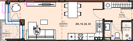 Продава 1-СТАЕН, гр. Поморие, област Бургас, снимка 2 - Апартаменти - 54639019