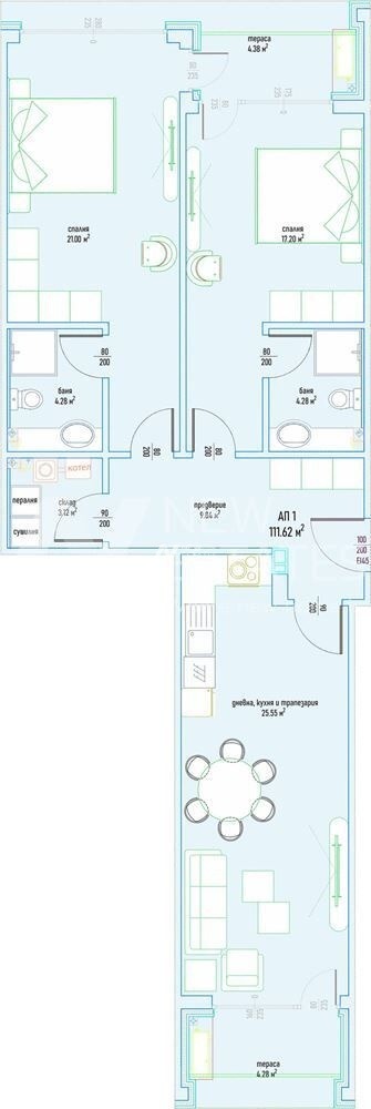 Продава 3-СТАЕН, гр. София, Малинова долина, снимка 6 - Апартаменти - 55463819