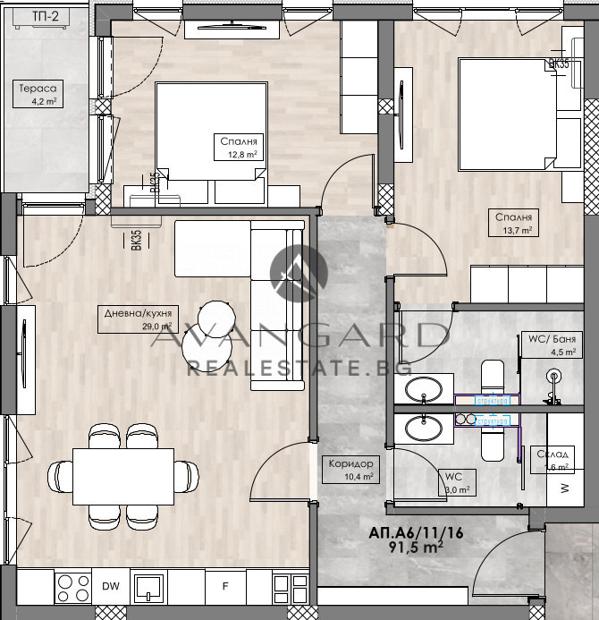 En venta  2 dormitorios Plovdiv , Karshiyaka , 107 metros cuadrados | 64401503 - imagen [2]