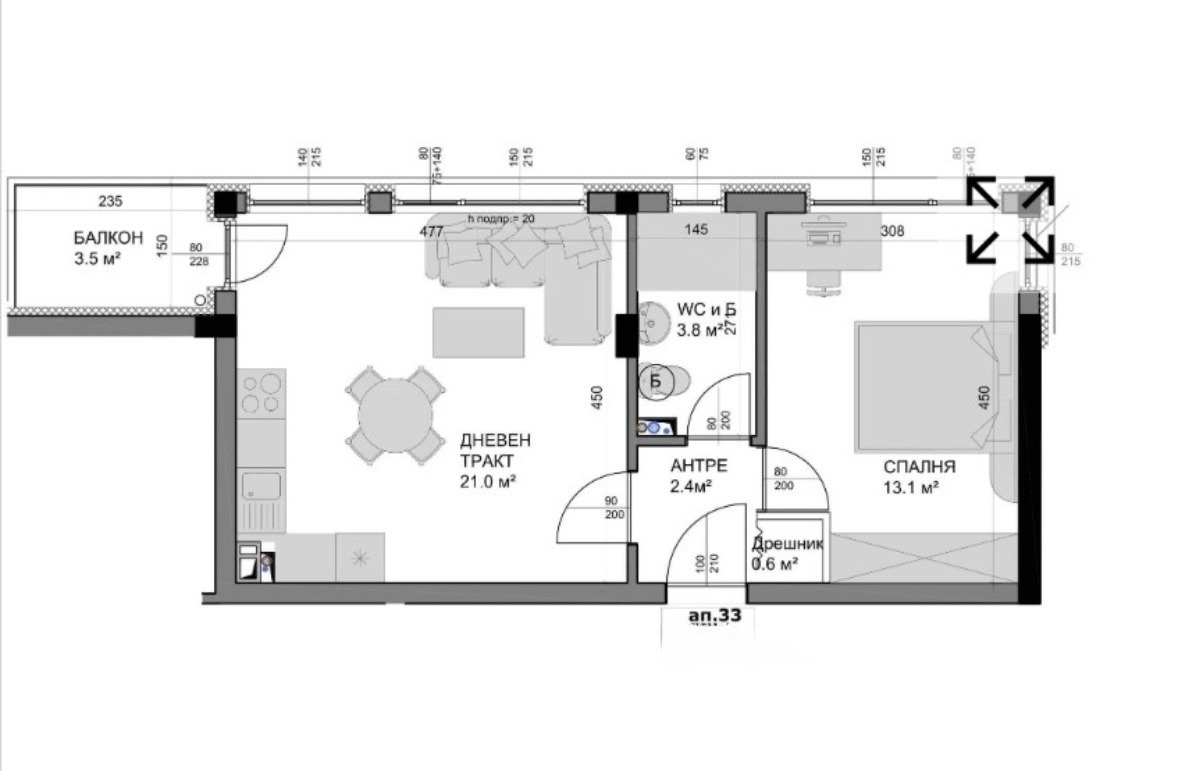 Продава 2-СТАЕН, гр. Варна, Владислав Варненчик 1, снимка 5 - Апартаменти - 54062816