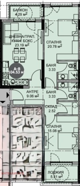 Till salu  2 sovrum Sofia , Drujba 2 , 120 kvm | 46581870 - bild [12]