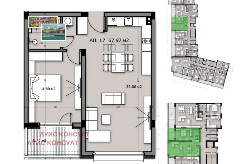Продава 2-СТАЕН в град Монтана, в.з. Юг - 85 кв.м / 119 000 € » 232 743.77 лв., ЛУИС КОНСУЛТ