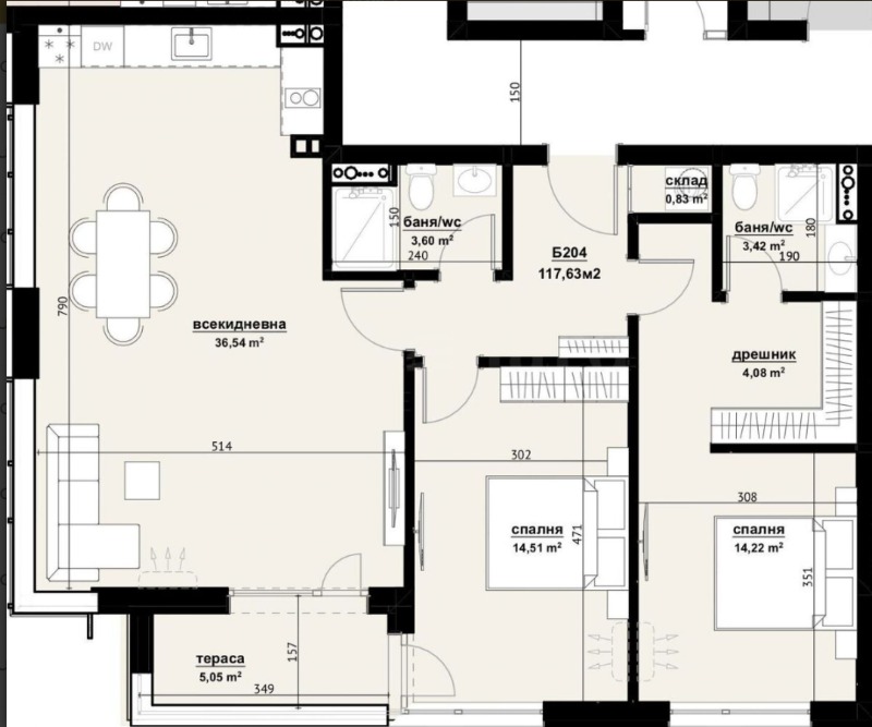 Продава 2-СТАЕН, гр. Бургас, Изгрев, снимка 2 - Апартаменти - 53166739