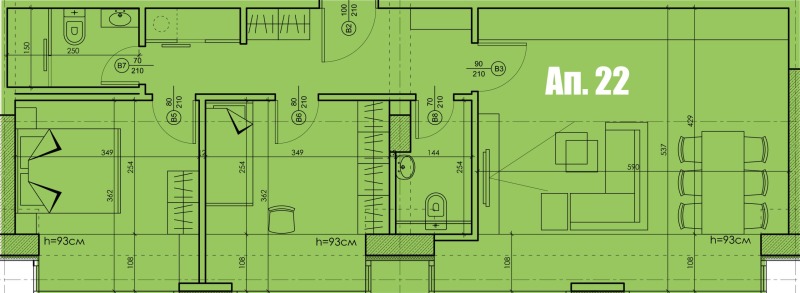 Till salu  2 sovrum Sofia , Drujba 1 , 100 kvm | 73943358 - bild [2]