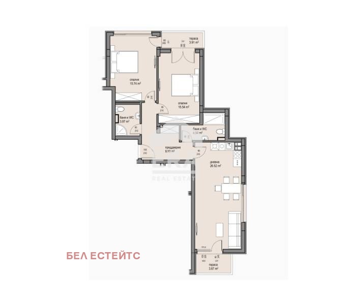 Продава 3-СТАЕН, гр. София, Малинова долина, снимка 14 - Апартаменти - 52333008