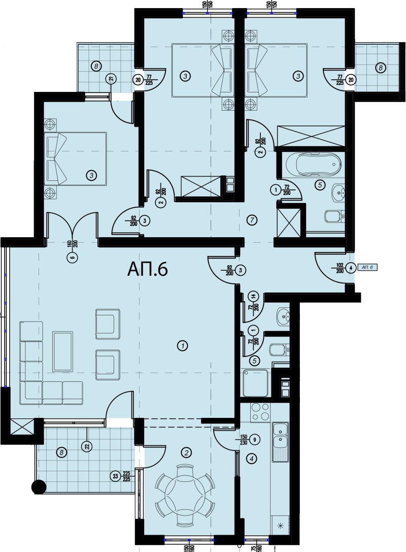En venta  3+ dormitorios Sofia , Manastirski livadi , 170 metros cuadrados | 81391173 - imagen [2]