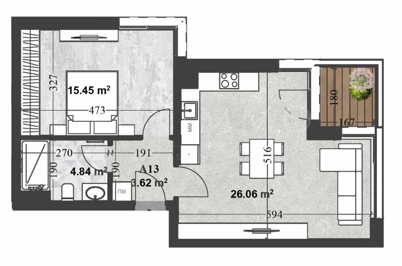 Продава 2-СТАЕН, гр. София, Кръстова вада, снимка 3 - Апартаменти - 53533997