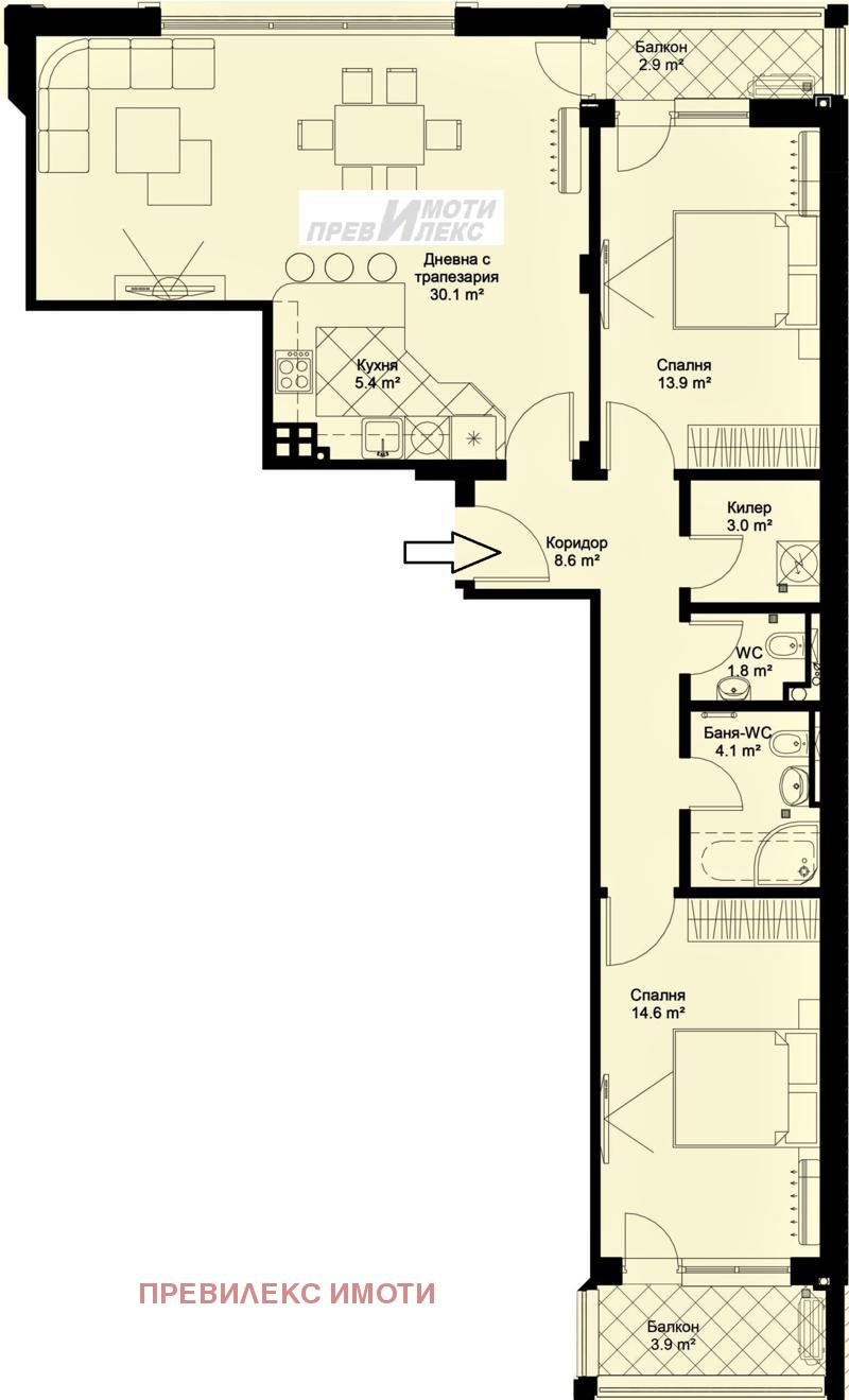 Продава 3-СТАЕН, гр. Пловдив, Христо Смирненски, снимка 1 - Aпартаменти - 45702842