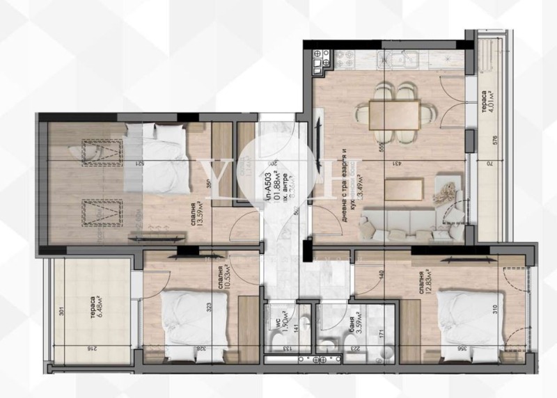 Продава  4-стаен град София , Люлин - център , 115 кв.м | 13640930 - изображение [5]
