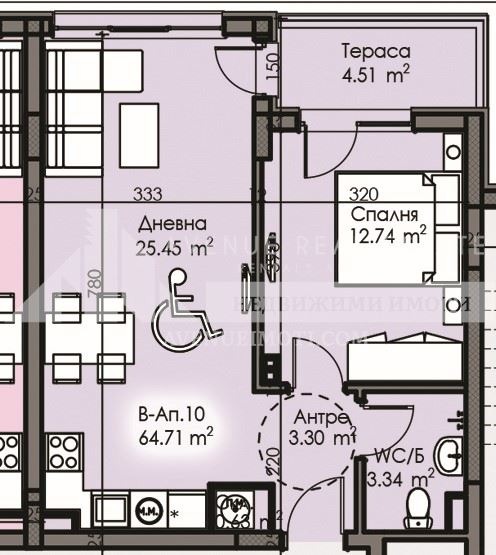Til salg  1 soveværelse Burgas , Bratya Miladinovi , 65 kvm | 96531004 - billede [2]