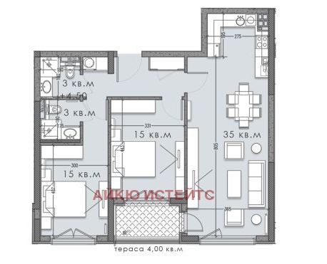 À venda  2 quartos Sofia , Krastova vada , 115 m² | 61641012 - imagem [6]