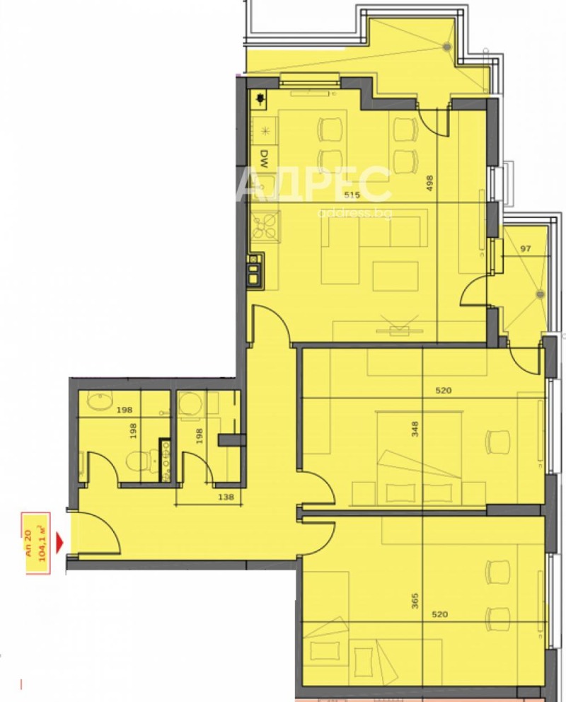 En venta  2 dormitorios Sofia , m-t Gardova glava , 116 metros cuadrados | 70914829 - imagen [3]