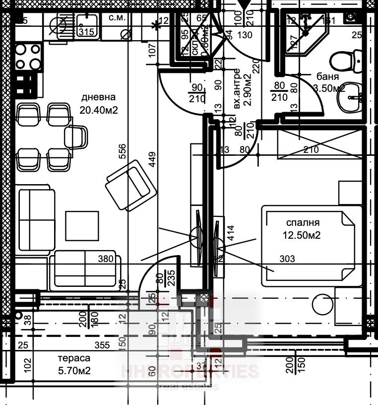 Продава  2-стаен град Пловдив , Беломорски , 60 кв.м | 12925258 - изображение [2]