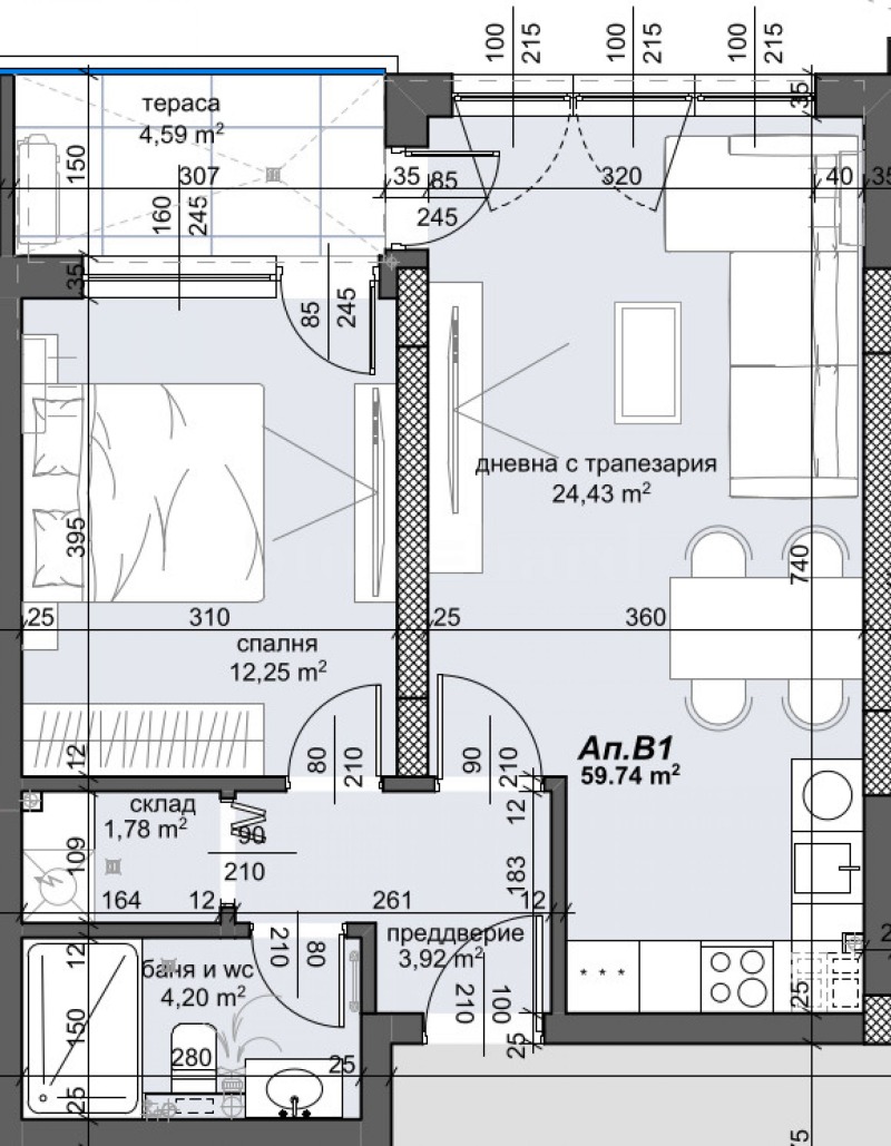 Продава 2-СТАЕН, гр. Пловдив, Тракия, снимка 4 - Апартаменти - 53107587
