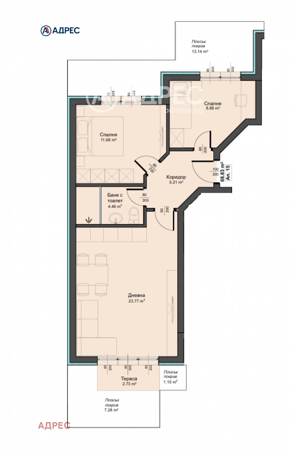 Продава 3-СТАЕН, гр. Варна, Аспарухово, снимка 2 - Апартаменти - 54564721