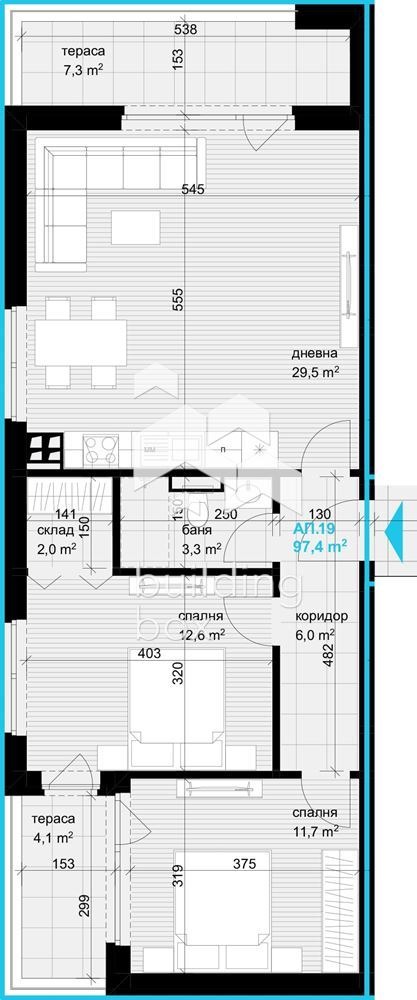 Продава 3-СТАЕН, гр. Варна, Аспарухово, снимка 2 - Aпартаменти - 49481497