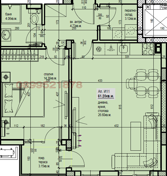 Продава 2-СТАЕН, гр. Пловдив, Южен, снимка 2 - Aпартаменти - 48322505