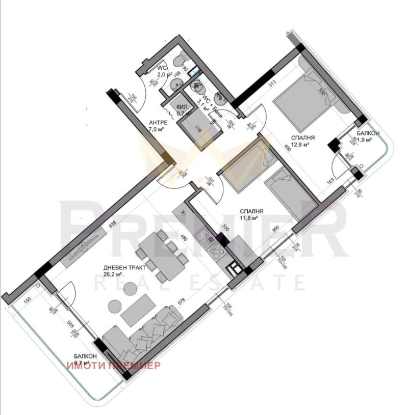 Na prodej  2 ložnice Varna , Vladislav Varnenčik 1 , 103 m2 | 67738710 - obraz [8]