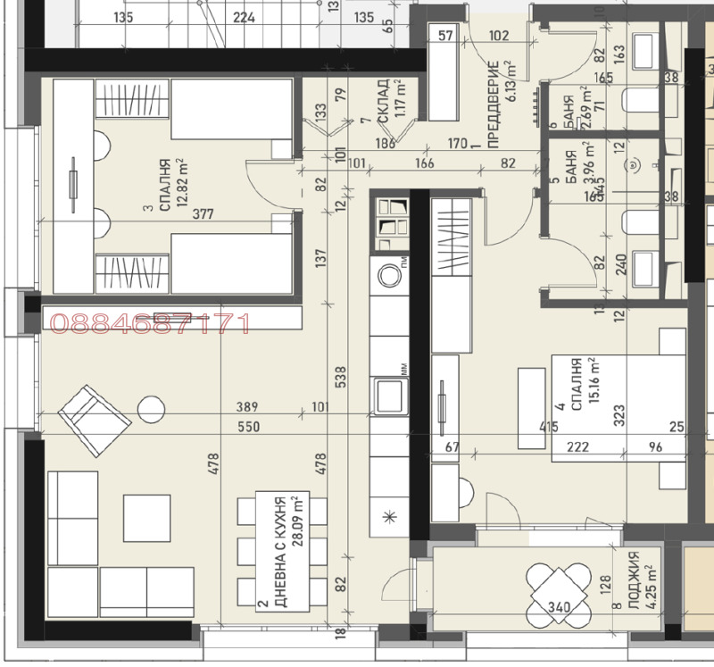 Zu verkaufen  2 Schlafzimmer Sofia , Banischora , 108 qm | 94525585 - Bild [2]