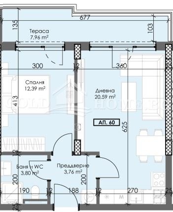 Till salu  1 sovrum Plovdiv , Trakija , 57 kvm | 13387688 - bild [4]