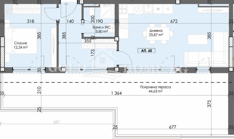 Zu verkaufen  1 Schlafzimmer Plowdiw , Trakija , 58 qm | 13387688 - Bild [10]