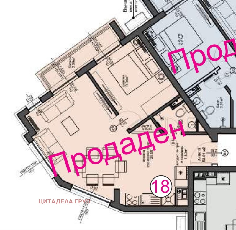 Продава 2-СТАЕН, гр. София, Малинова долина, снимка 2 - Aпартаменти - 49253240