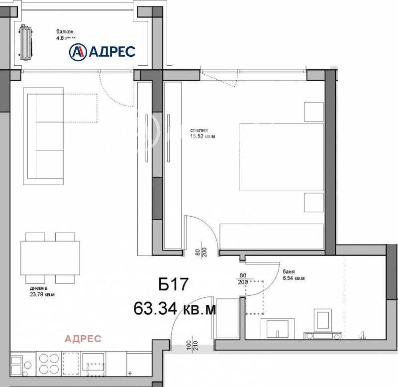 Продава 2-СТАЕН, гр. Варна, Аспарухово, снимка 3 - Апартаменти - 52549598