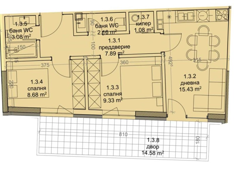Продава  3-стаен град Варна , Трошево , 70 кв.м | 10309272 - изображение [2]