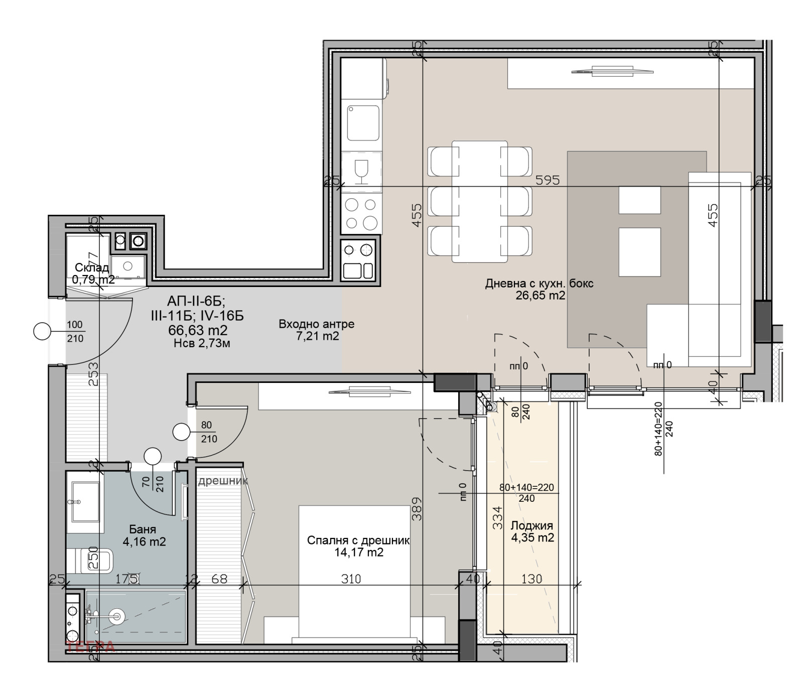 Продава 2-СТАЕН, гр. София, Кръстова вада, снимка 2 - Апартаменти - 53706762