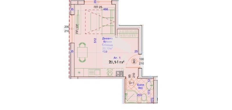 De vânzare  Studio Varna , Vâzrajdane 1 , 36 mp | 48182513 - imagine [5]