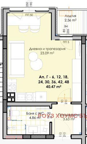For Sale  Studio Plovdiv , Gagarin , 49 sq.m | 14735843 - image [2]