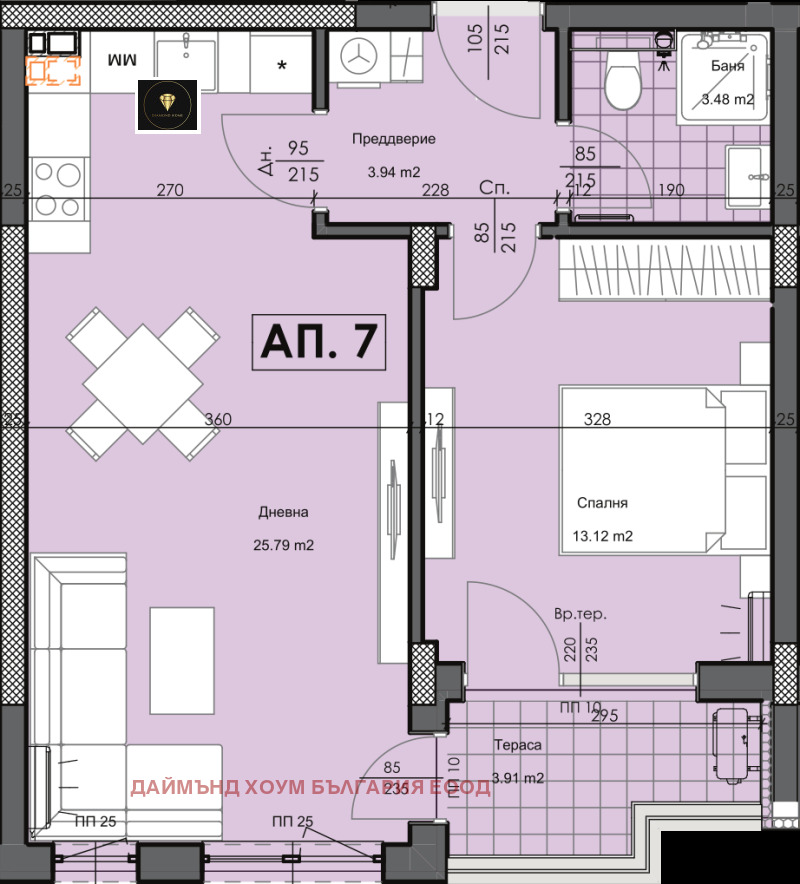 Продава 2-СТАЕН, гр. Пловдив, Гагарин, снимка 2 - Aпартаменти - 48688667