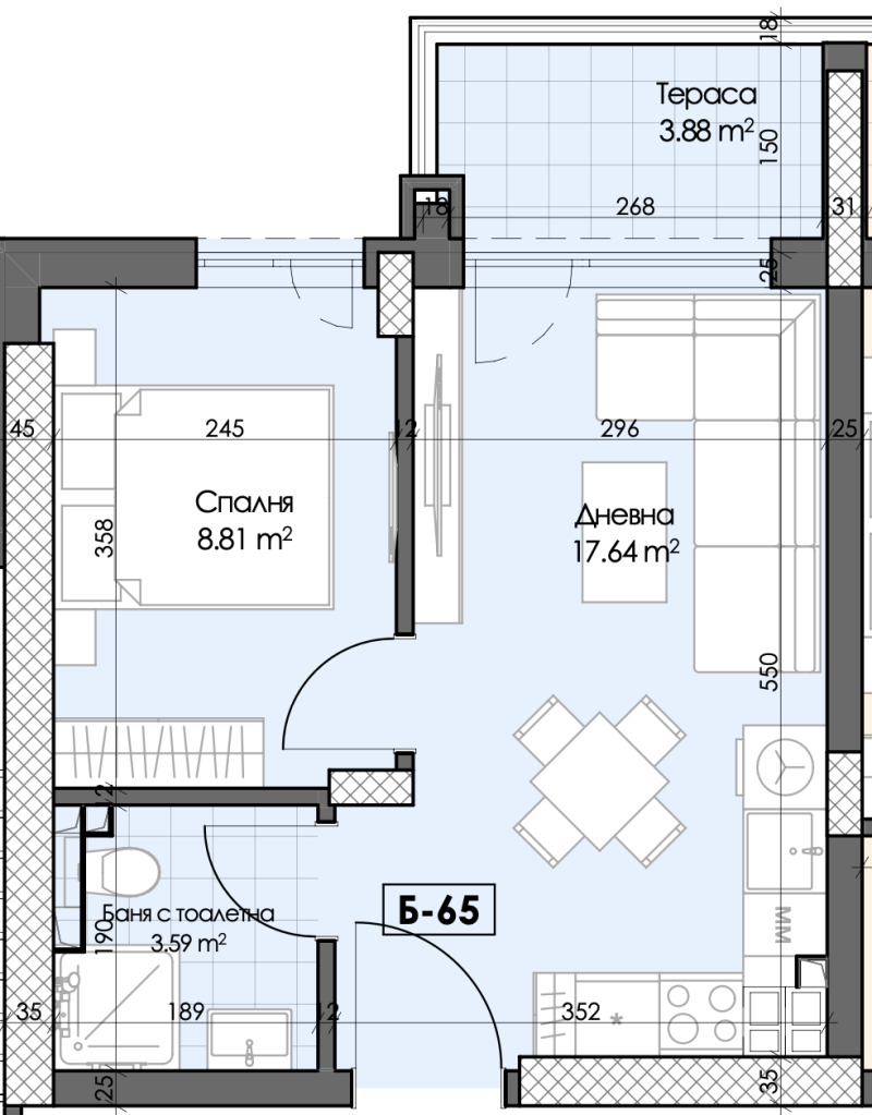 Til salg  1 soveværelse Plovdiv , Gagarin , 50 kvm | 87518443 - billede [4]