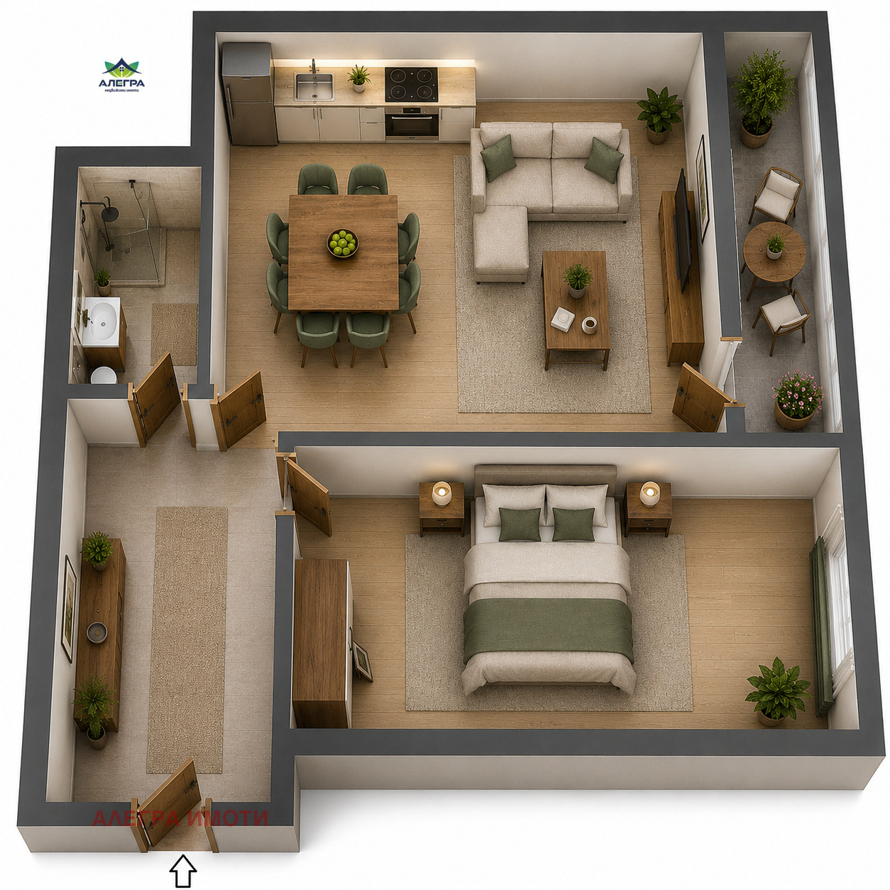 Продава 2-СТАЕН, гр. Пазарджик, Устрем, снимка 4 - Апартаменти - 55582401