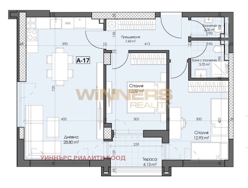 Продава 3-СТАЕН в град Пловдив, Гагарин - 103 кв.м / 133 400 € » 260 907.72 лв., УИННЪРС РИАЛИТИ ЕООД
