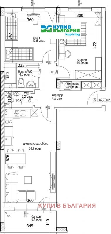 Na sprzedaż  1 sypialnia Warna , Kajsiewa gradina , 65 mkw | 59240773 - obraz [6]