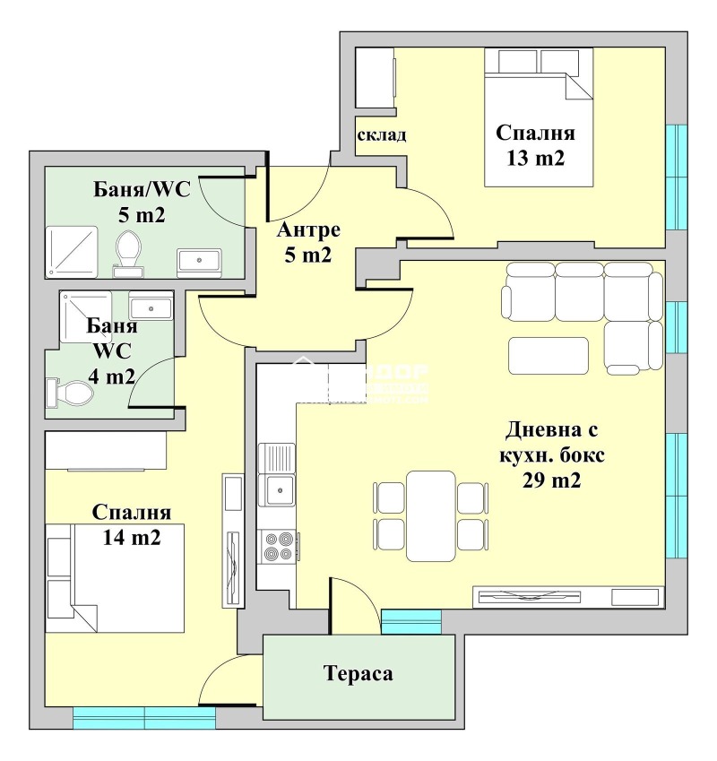 Продается  2 спальни Пловдив , Христо Смирненски , 105 кв.м | 40823372 - изображение [17]