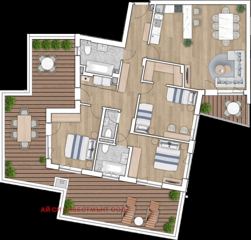 Продава 4-СТАЕН, гр. София, Кръстова вада, снимка 2 - Апартаменти - 53083839